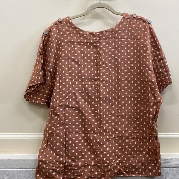 Lands Downunder women’s polka dot short sleeve blouse top - Picture 4 of 4
